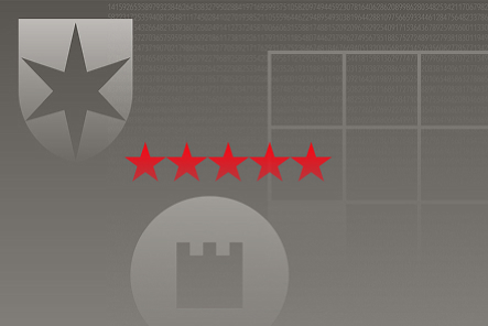 Red start representing review ratings